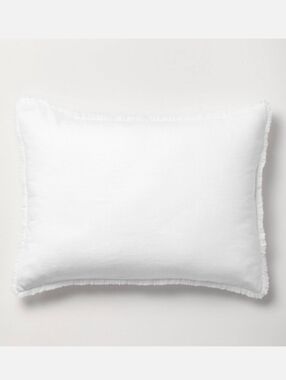 Casaluna White Linen Blend Pillow Sham King